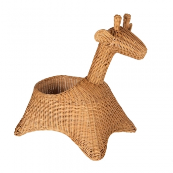 Giraffe Shaped Wicker Basket