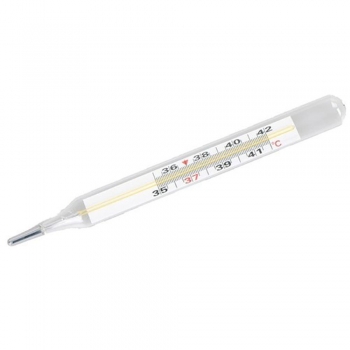 Glass and mercury thermometers