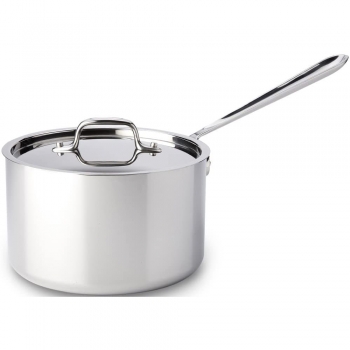 Clad Covered Stainless Steel Sauce Pan