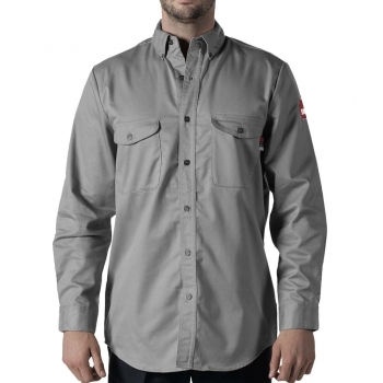 Gray Flame-Resistant Collared Shirt