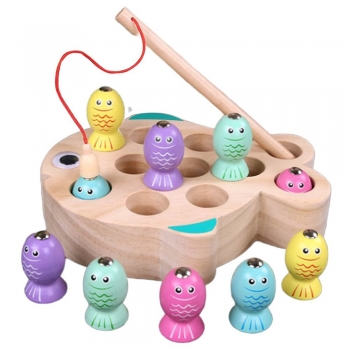 Wooden Magnetic Fun Fishing Game Toy