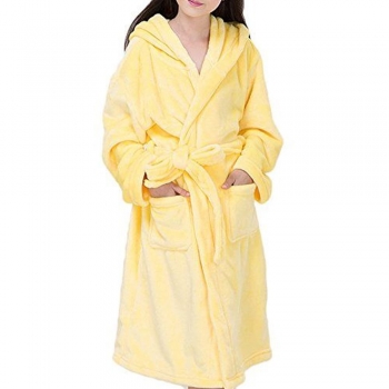 Girls Plush Hooded Robes