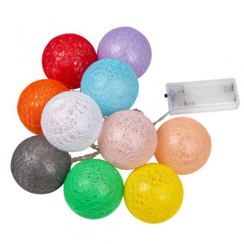 Multi-color decorative led cotton balls