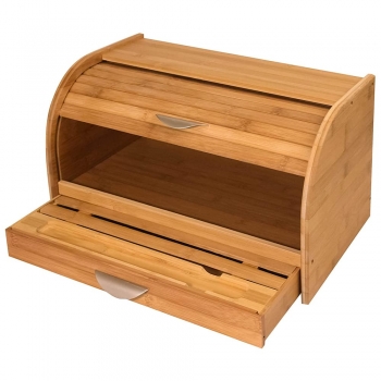 Breadbox with Pull Out Cutting Board