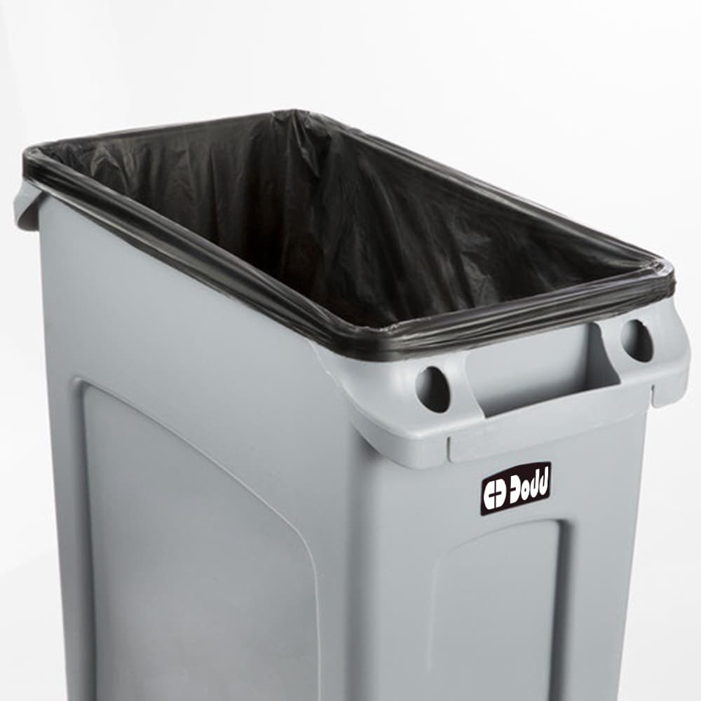 Registry Can Liner for Slim Jim Receptacles, Low Density, 23 Gal. 1 Mil, Black