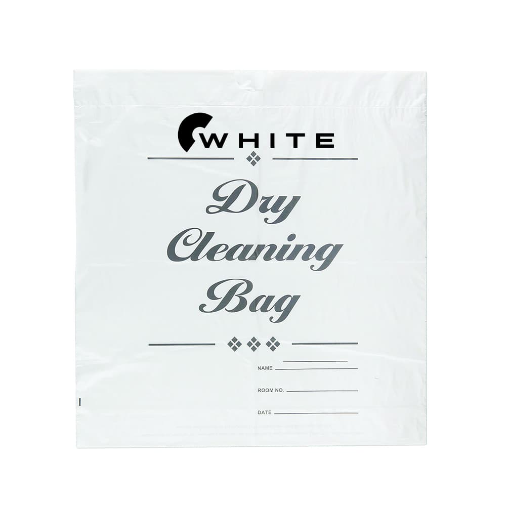 Registry Simply Accessories Disposable Dry Cleaning Bag, Drawtape, 1.25 Mil, White