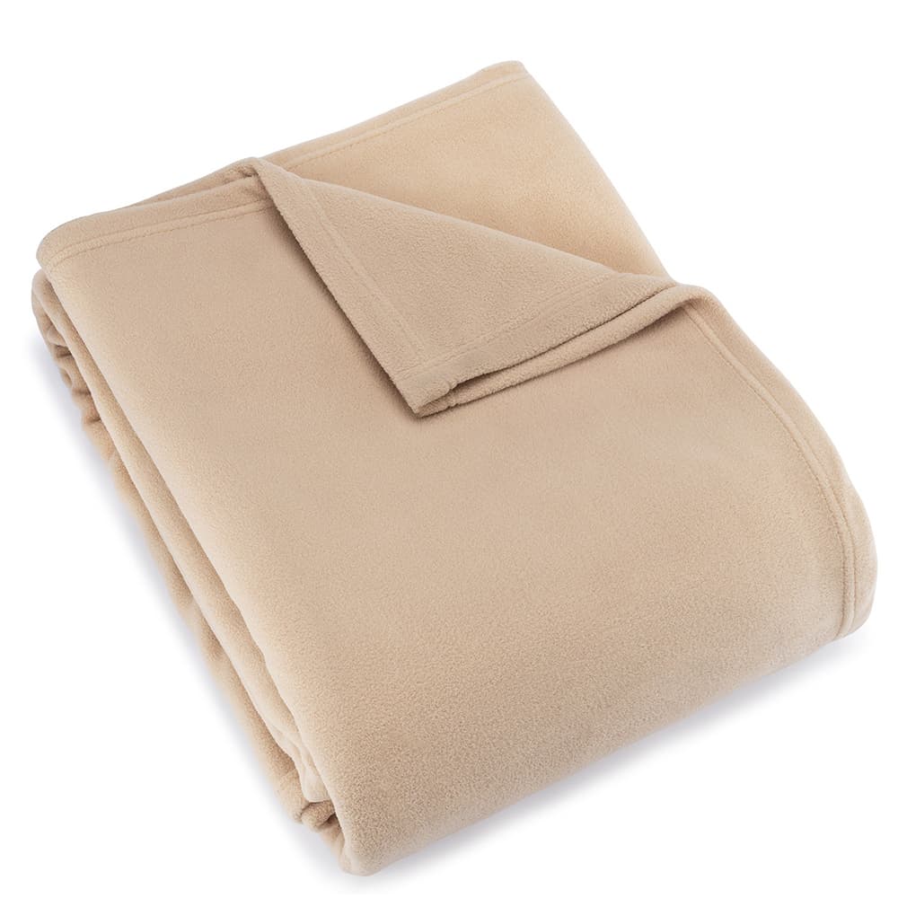 Registry Micro Fleece Blanket, Tan