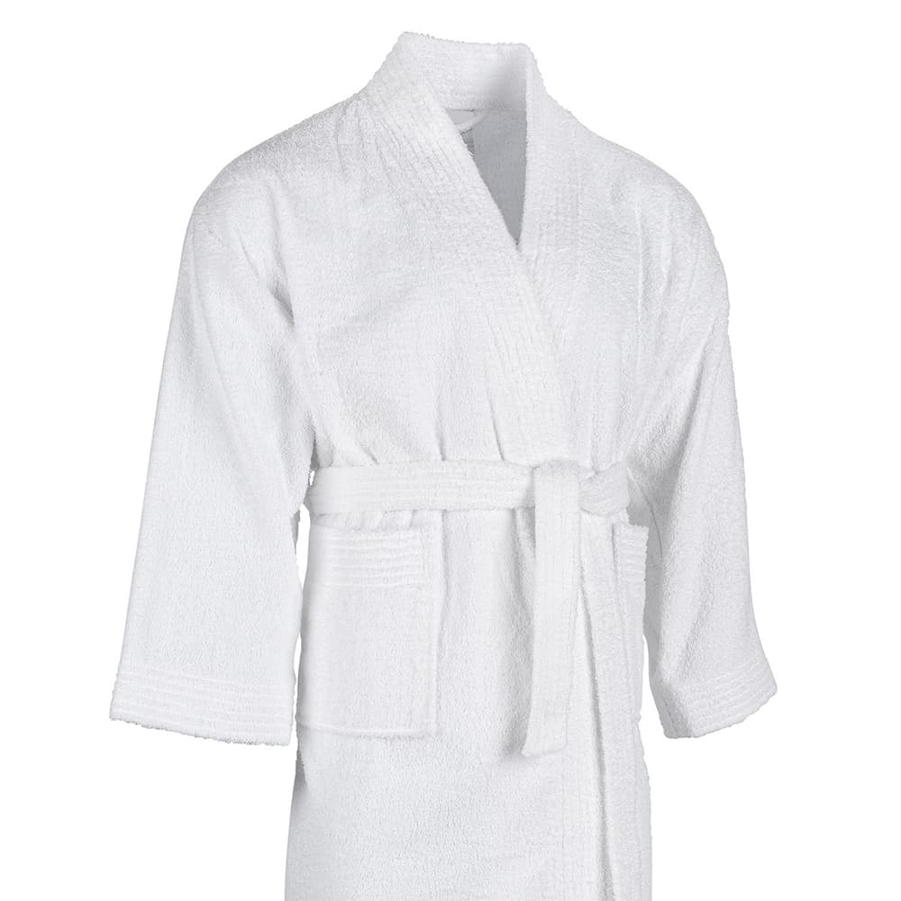 Registry OSFM Kimono Robe, White, 90% Cotton 10% Polyester