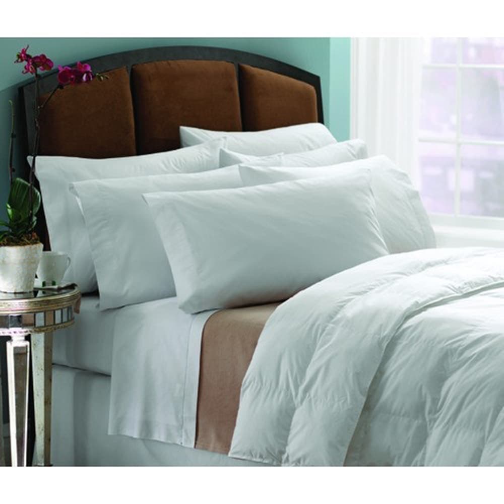 Registry 200 Thread Count Non-Mercerized Linens Plain Weave 60% Cotton 40% Polyester Pillowcases, White