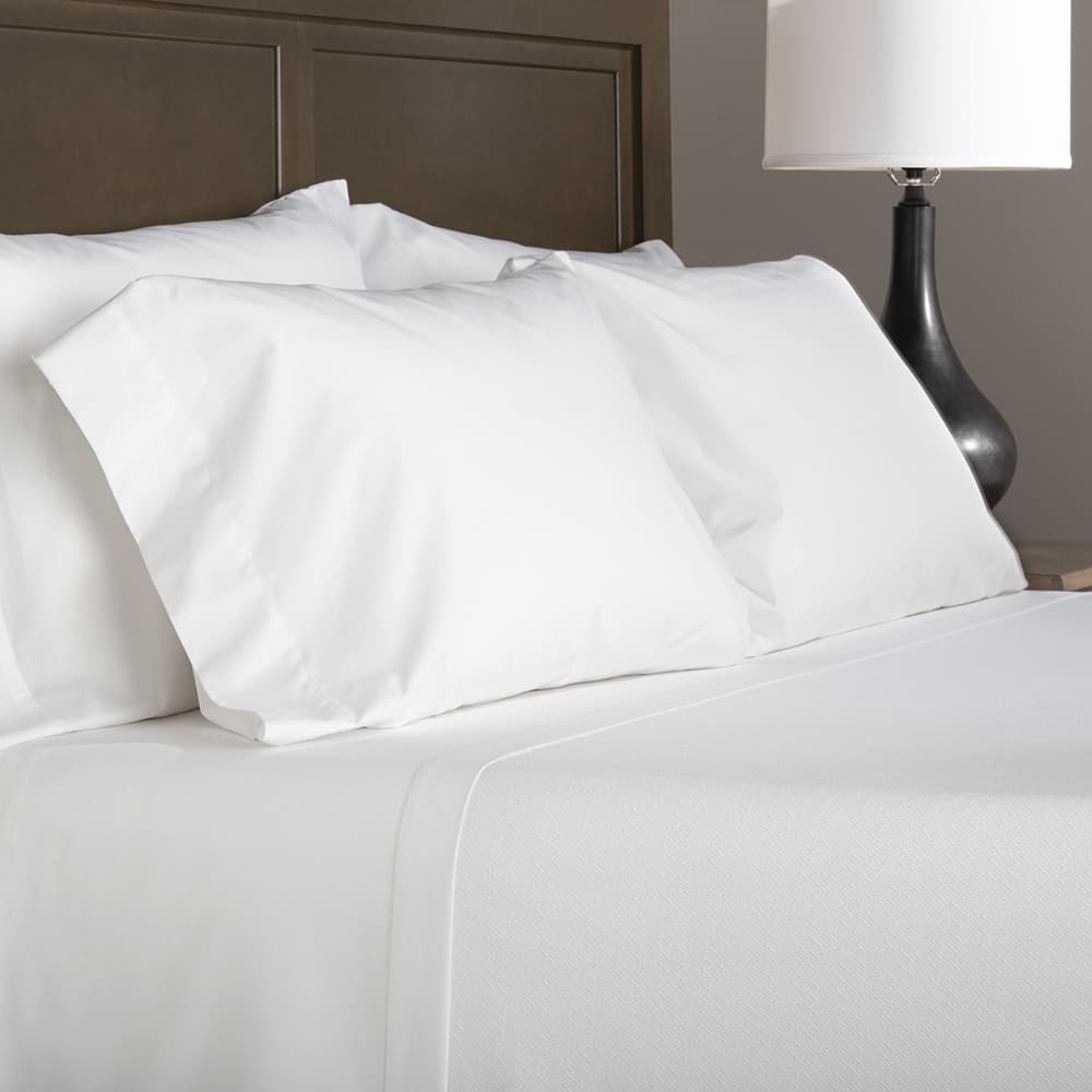 Registry Signature 200 Thread Count Plain Weave 60% Cotton 40% Polyester Fitted Sheets, White, Full XL Depth