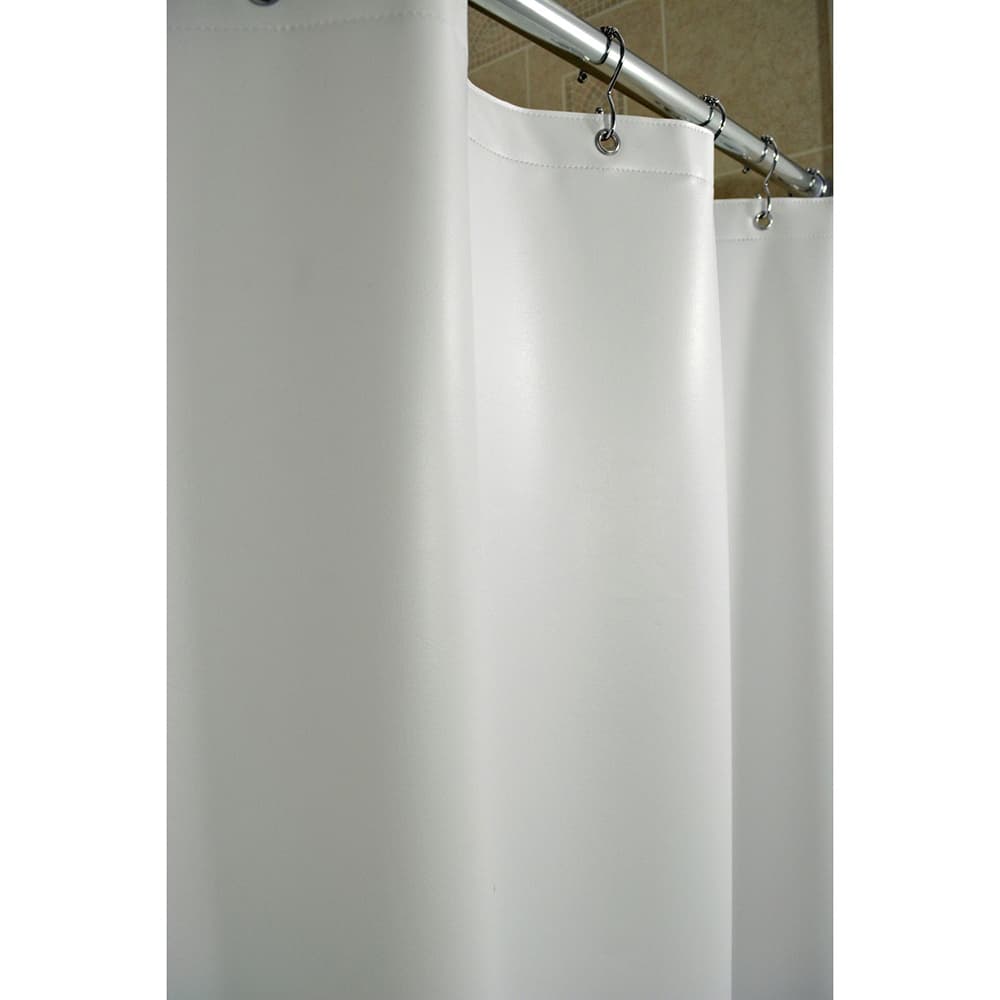 Kartri San Crepe Taffeta Shower Curtain, 8 Gauge, White