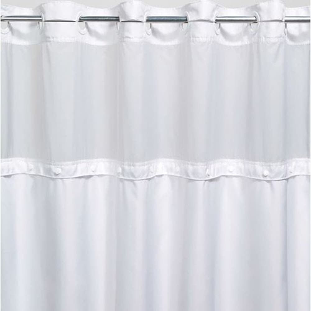 Registry Hook-Free Replacement Shower Curtain Liner, White, 70 x 57