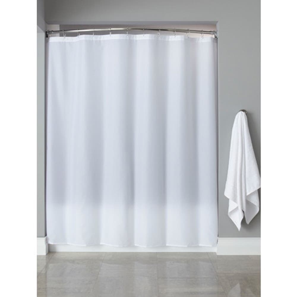 Registry Nylon Shower Curtains, White, 72 x 72