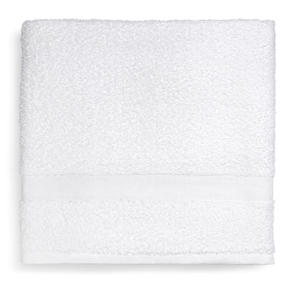 Registry Cam Border Bath Towel, White
