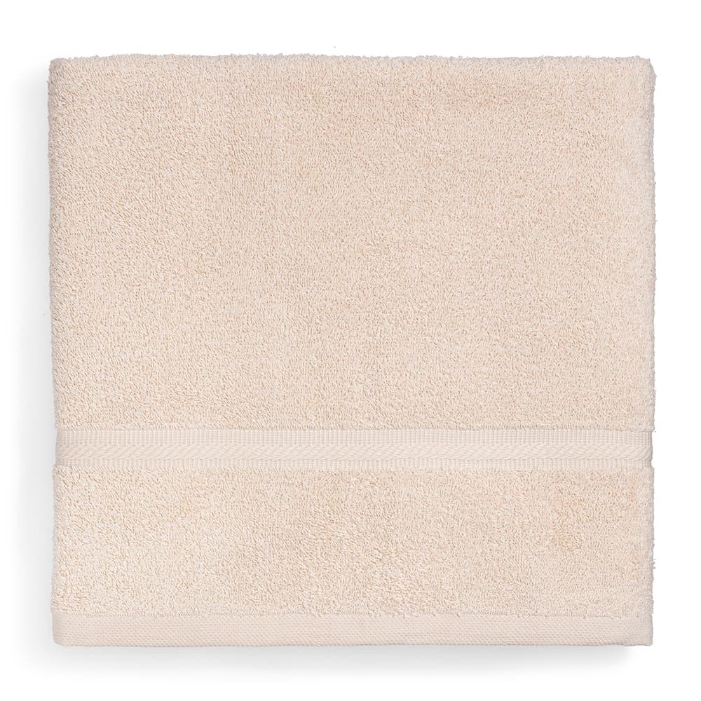 Registry Gold Dobby Border Bath Towel, Beige,