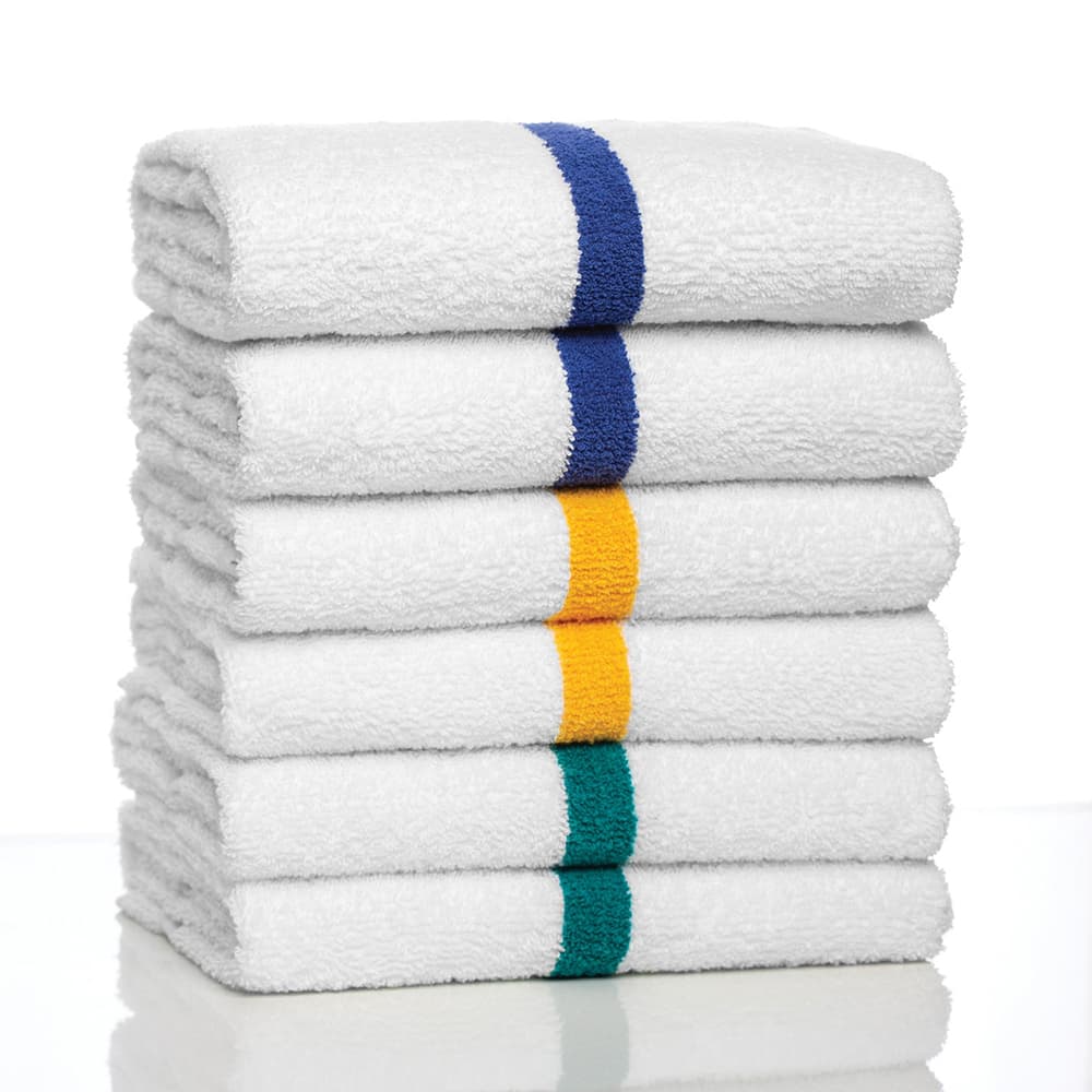 Registry Pool Towel, 6.5 Lbs Center Stripe