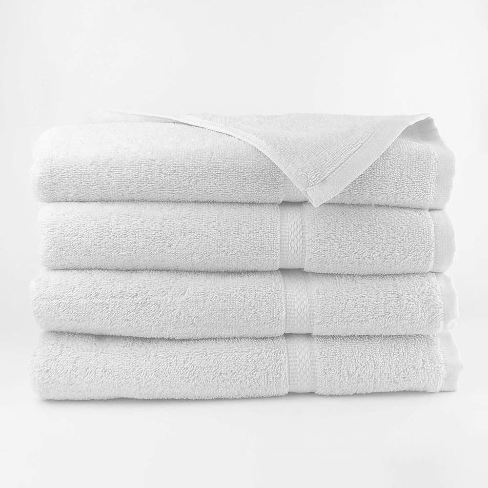 WestPoint Hospitality Martex Brentwood Dobby Border Bath Towel, White, 17 lbs