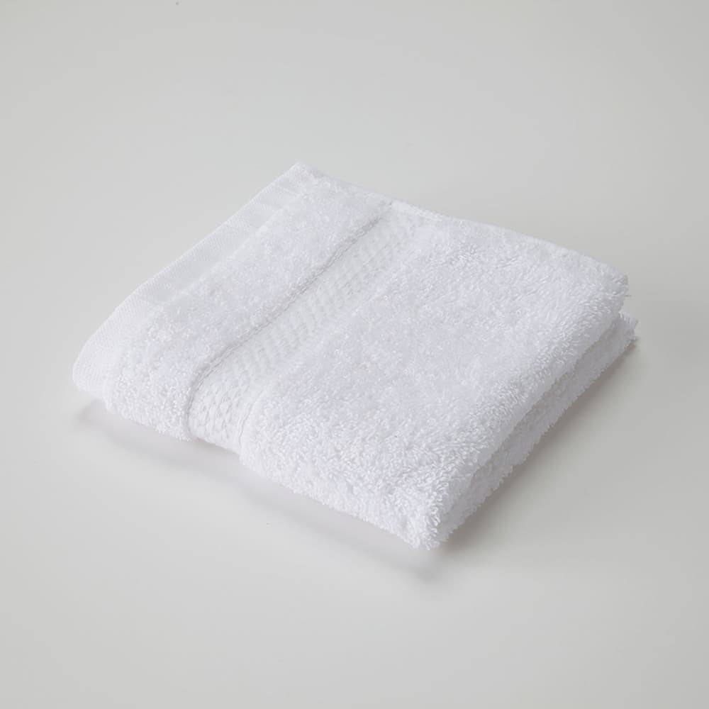 WestPoint Hospitality Martex Brentwood Dobby Border Washcloth, White,