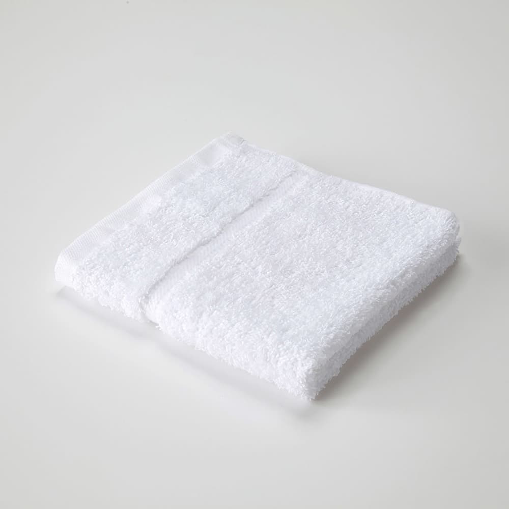 WestPoint Hospitality Martex Sovereign Dobby Border Washcloth, White