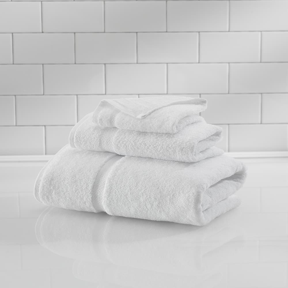 XL Bath Towel, 20 lb, White, Crown Touch