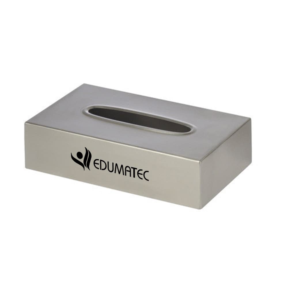 Focus Tissue Box, Commercial Size, Stainless Steel, Pewter Plating