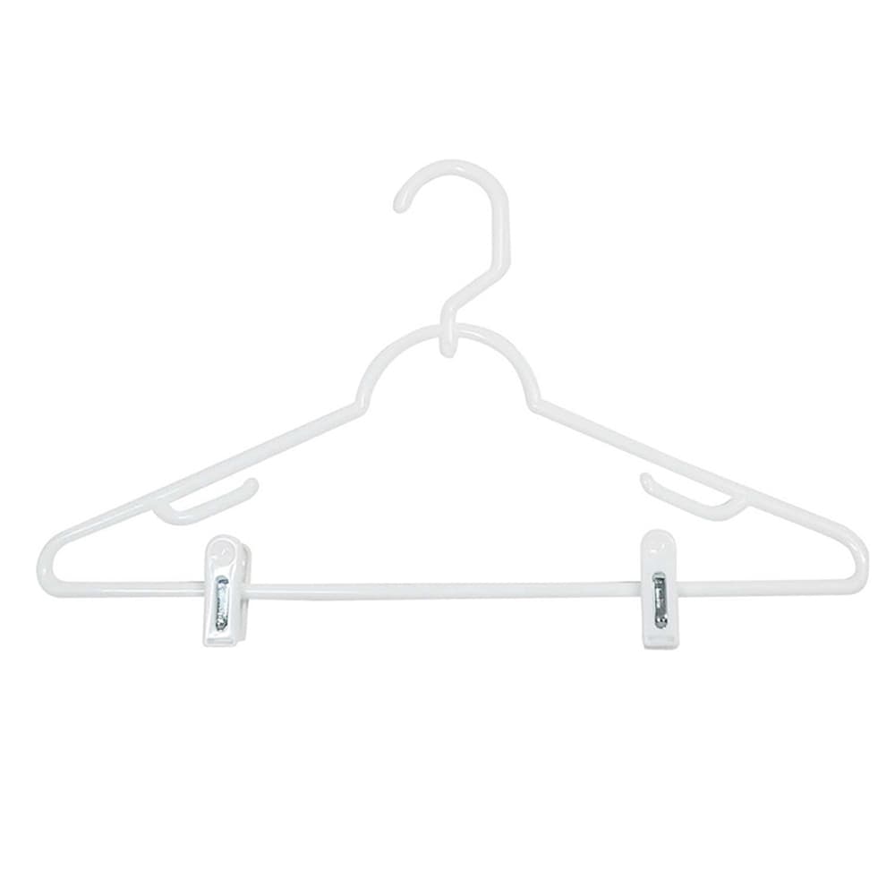 Open Hook Women's Suit Hanger, White,3 PK