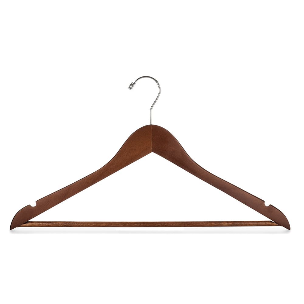 Registry Open Hook Wood Men's Hanger, 18 W x 0.5 D, Medium Oak