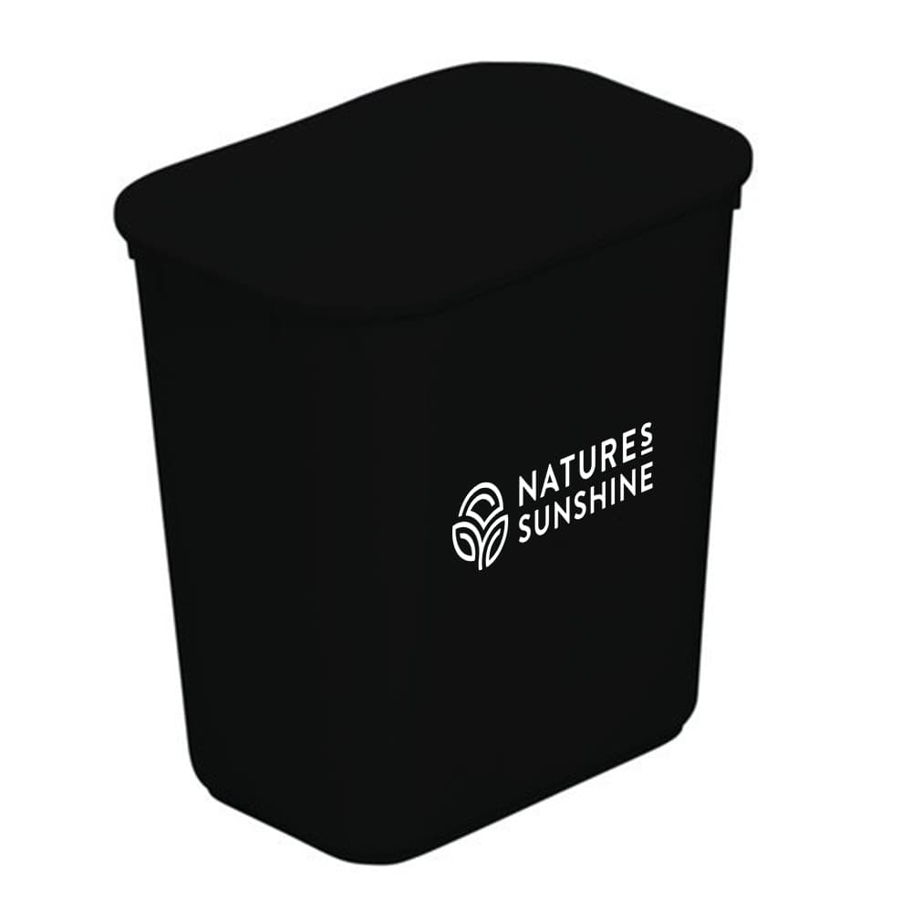 Registry 8 Qt. Rectangular Plastic Wastebasket, Black