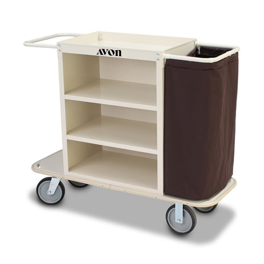 Forbes Industries 3-Shelf Housekeeping Cart, Steel, 47 H