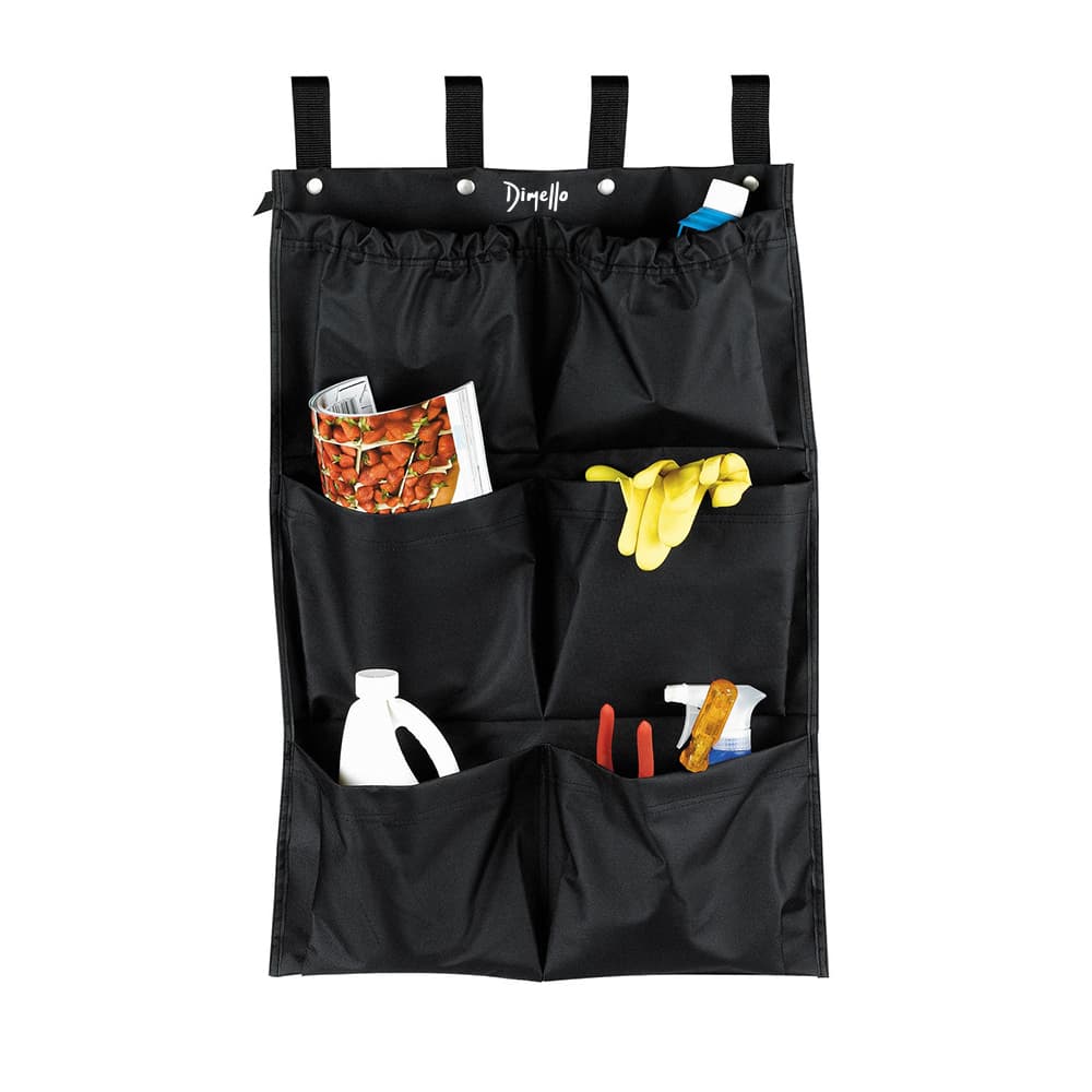 Registry Housekeeping Cart Caddy Bag, 6-Pocket, Black