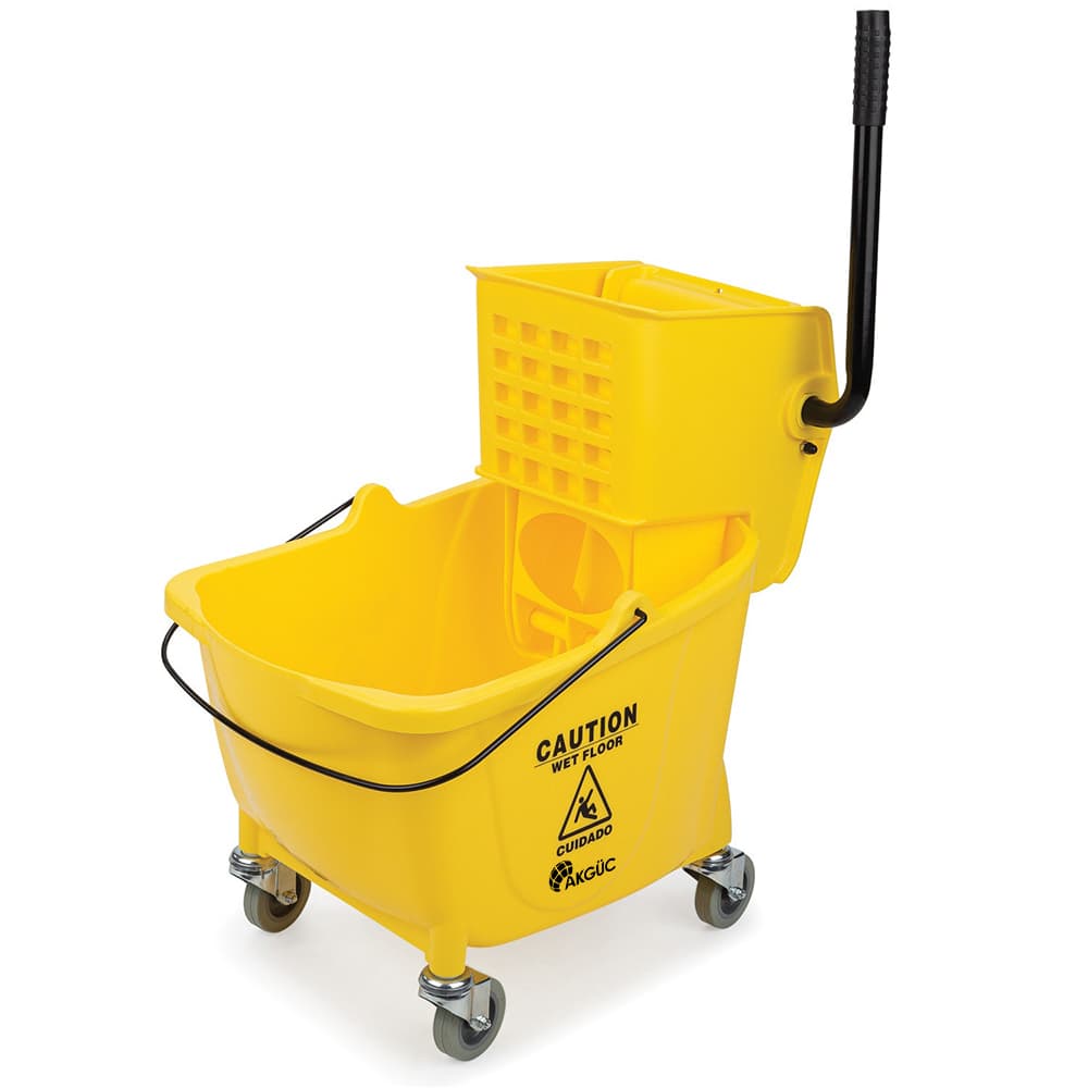 Registry Wringer and Mop Bucket Combo, 35 Qt., Yellow