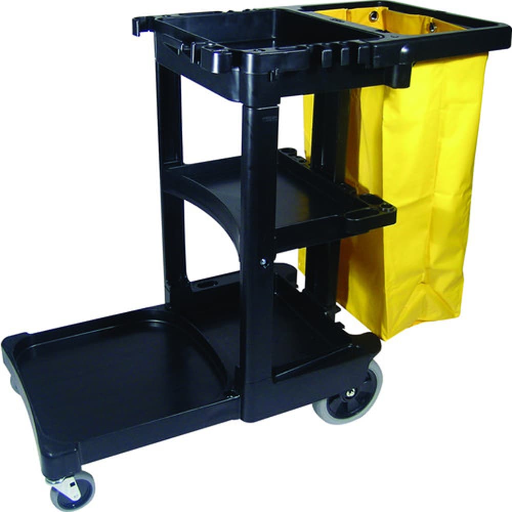 Rubbermaid Commercial Products Janitor Cart, 21.75 W x 46 L, Black