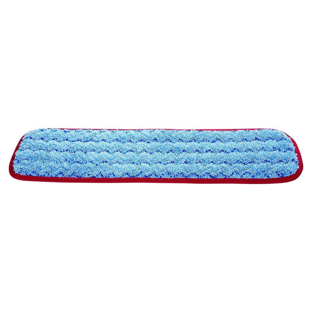 Rubbermaid Commercial Products Microfiber Wet Pads, 18.5 L, Blue with Red Trim