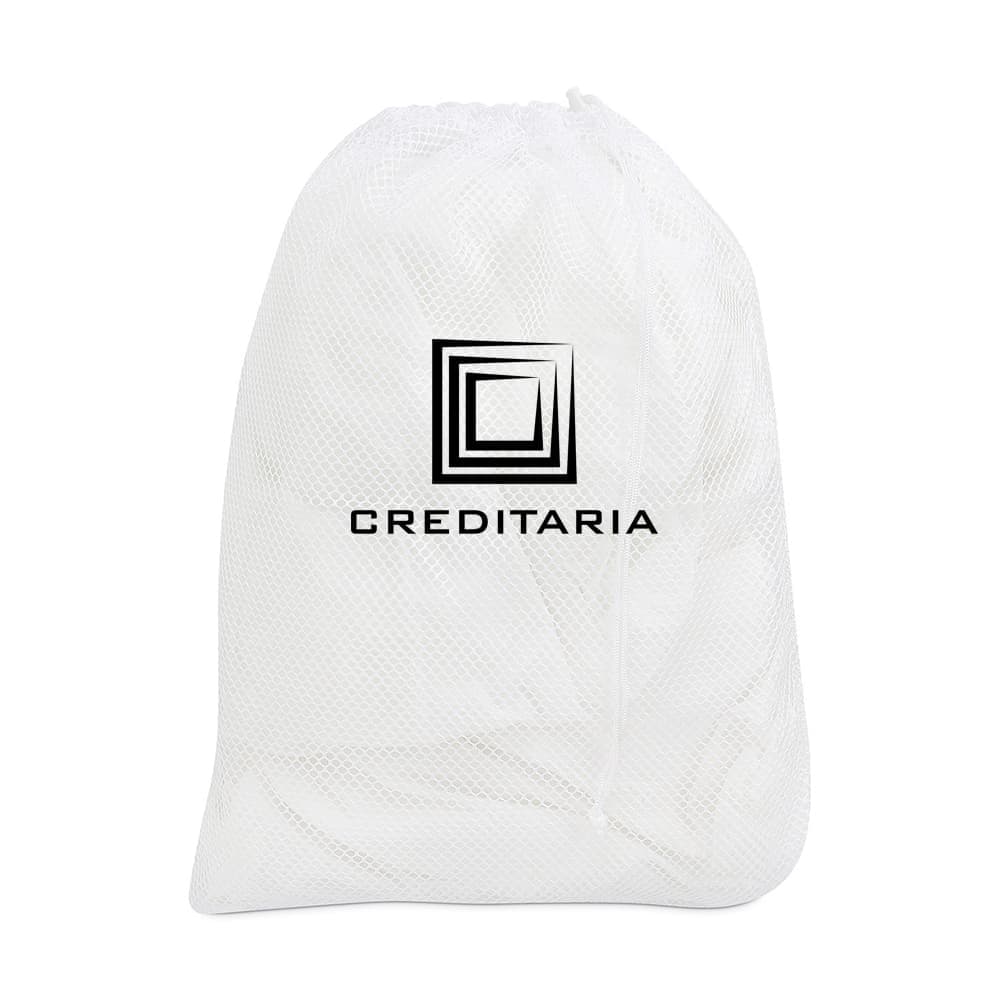 Registry Polyester Net Laundry Bag, Drawstring Closure, 18 W x 24 L, White