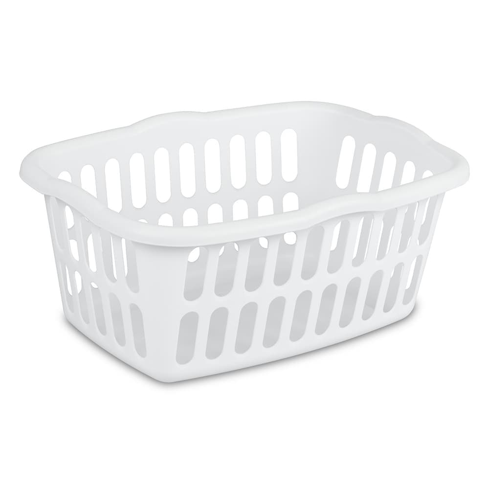 Sterilite Laundry Basket, White, 1.5 BU