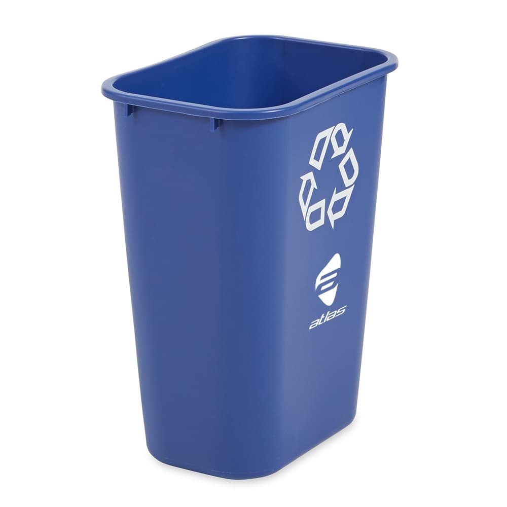 Rubbermaid Commercial Products Recycling Wastebasket, Blue