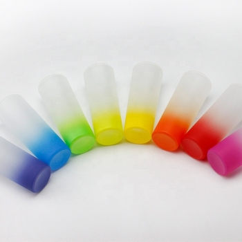 Rainbow Colorful Bottom Crystal Glass Shot Glass