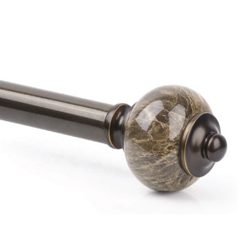 Marbled Finials Curtain Rods
