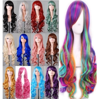 Curly Hair Anime Wavy Full Party Wig