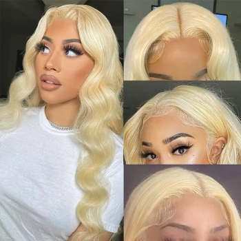 Blonde Body Wave Lace Frontal Wig With Baby